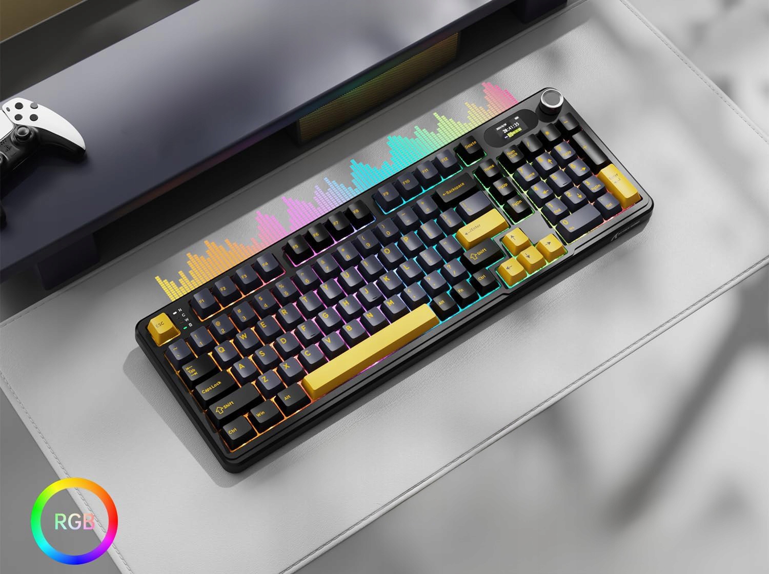 Podświetlenie RGB 16 mln kolorów i bateria 4000 mAh w klawiaturze X98 PRO.